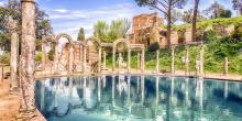 Hadrian's Villa, Rome. Ancient Ruins of Hadrian's Villa.